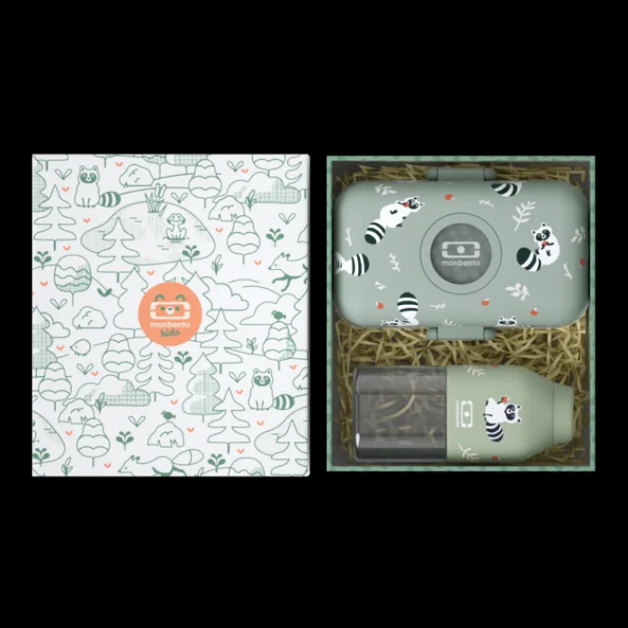 coffret_cadeau_enfants_mb_tresor_vert_raccoon_2.webp Monbento Coffret cadeau enfants MB Tresor vert Raccoon Best Sale