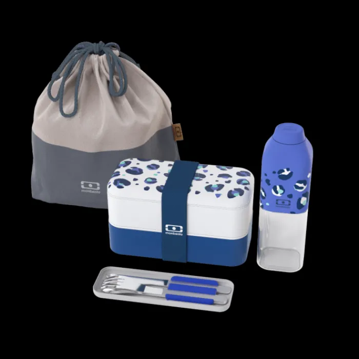 Monbento Pack complet MB Original bleu Leopard New