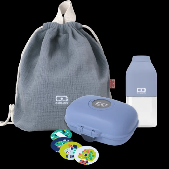 Monbento Set gou00fbter + sac u00e0 dos enfant bleu Online