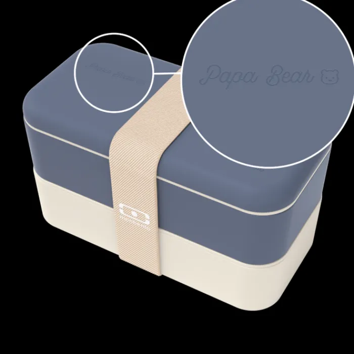 Monbento Set lunch box parent/enfant bleu "Papa Bear/Little Bear" Flash Sale