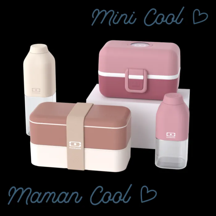Monbento Set lunch box parent/enfant rose "Maman Cool/Mini Cool" Fashion
