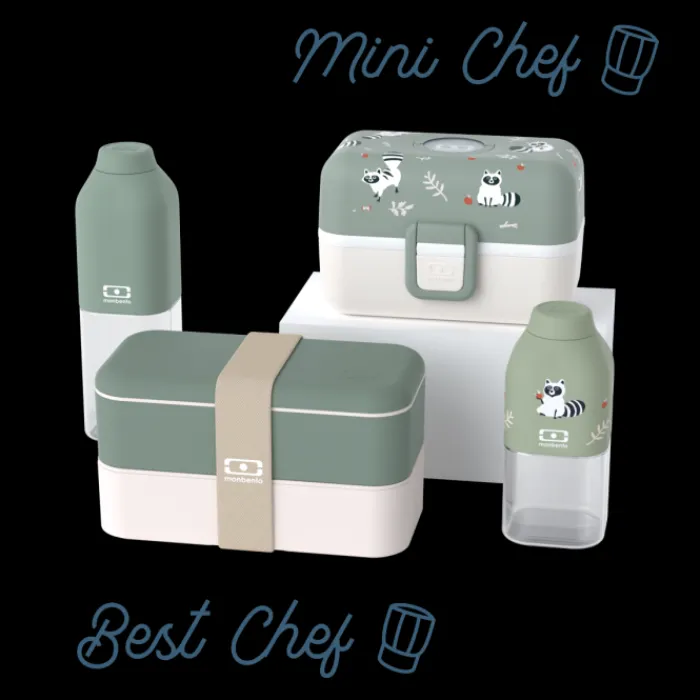 Monbento Set lunch box parent/enfant vert "Best Chef/Mini Chef" Store
